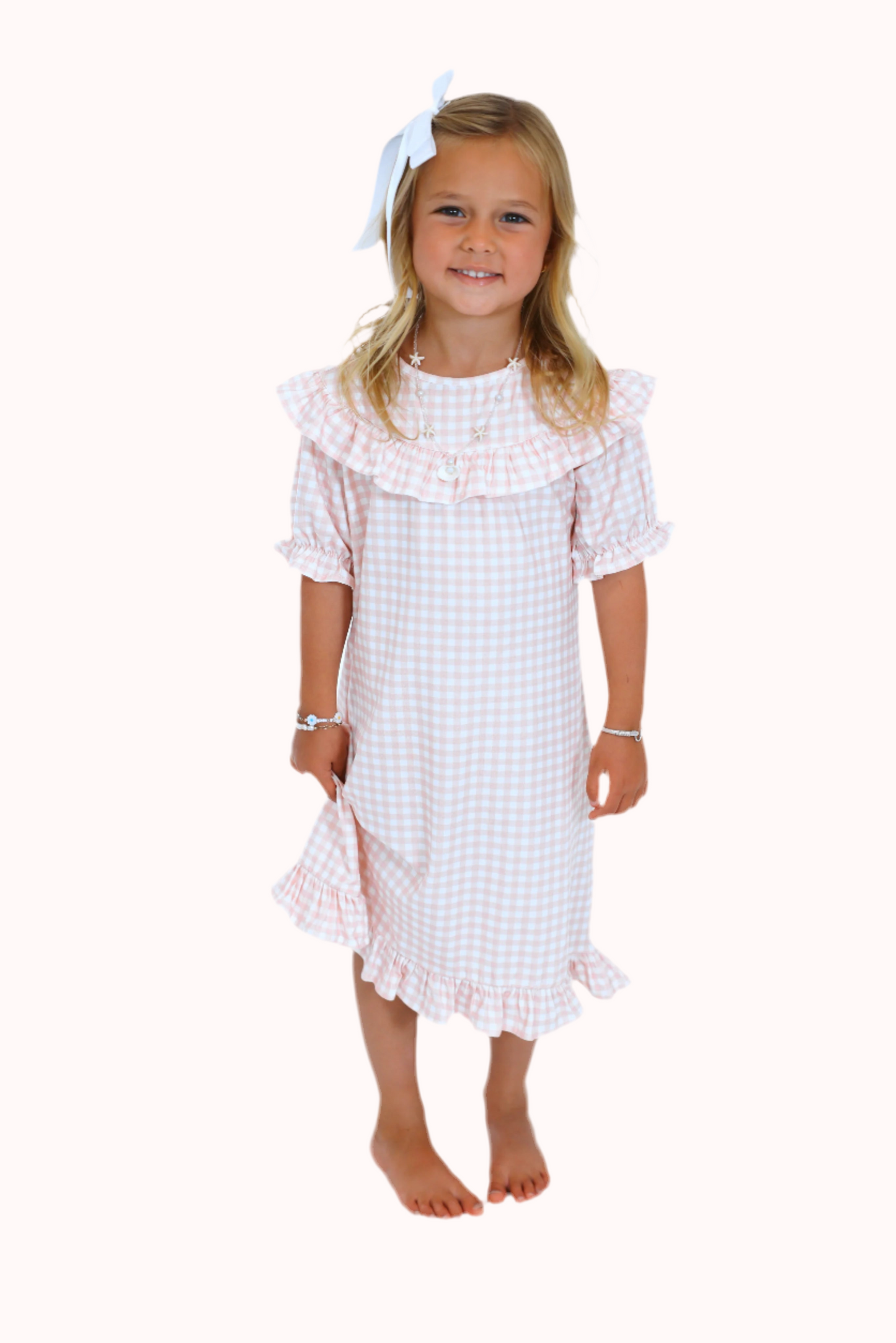 Nellie Jo Dress- CLASSIC PINK GINGHAM