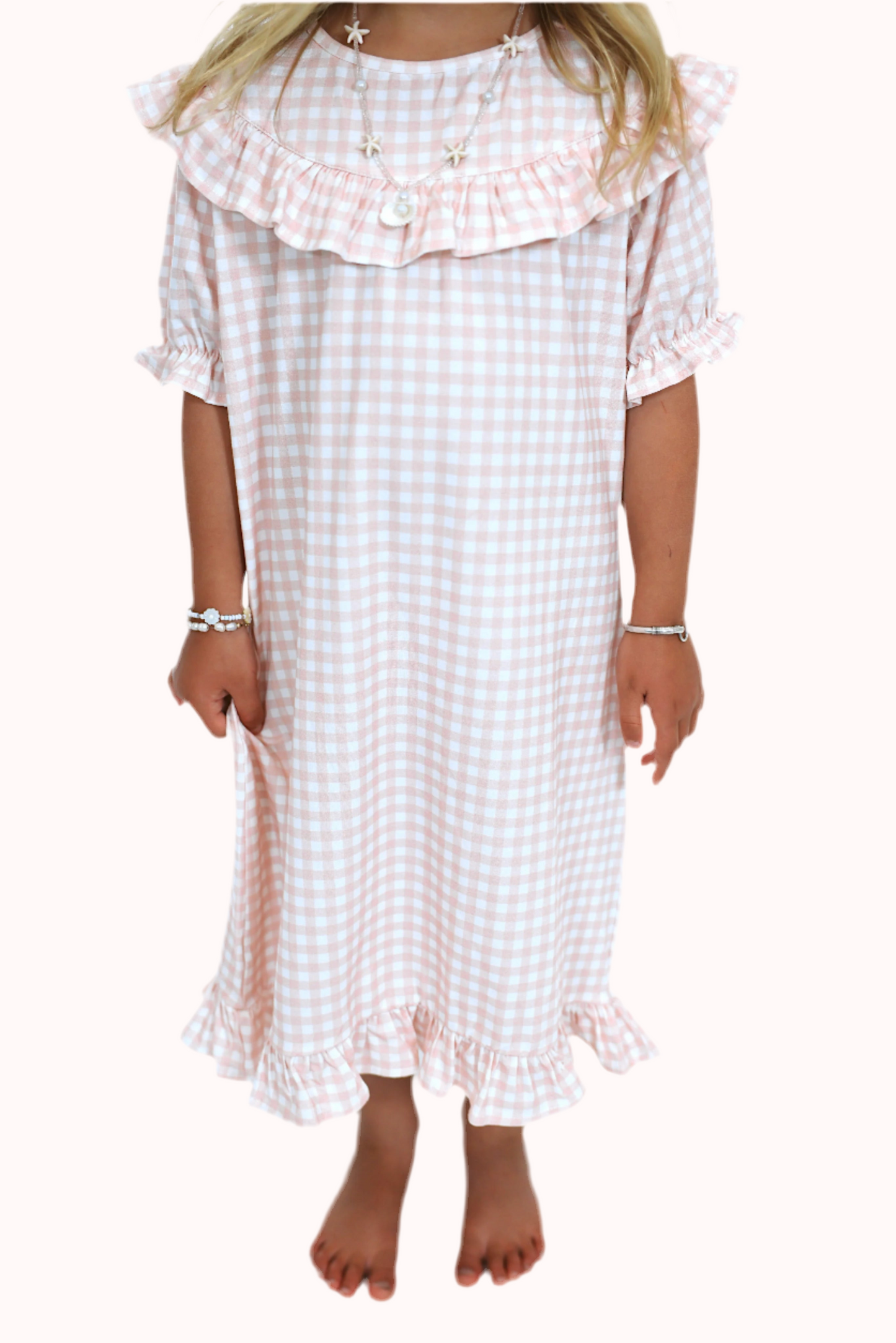 Nellie Jo Dress- CLASSIC PINK GINGHAM