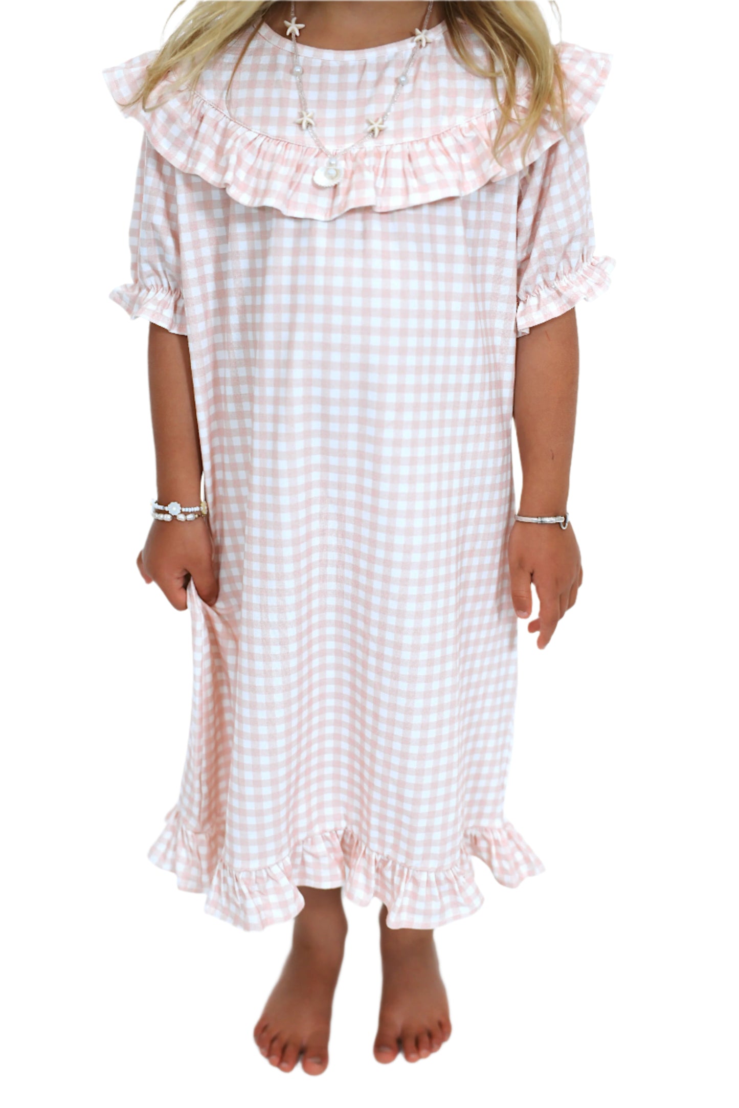 Nellie Jo Dress- CLASSIC PINK GINGHAM