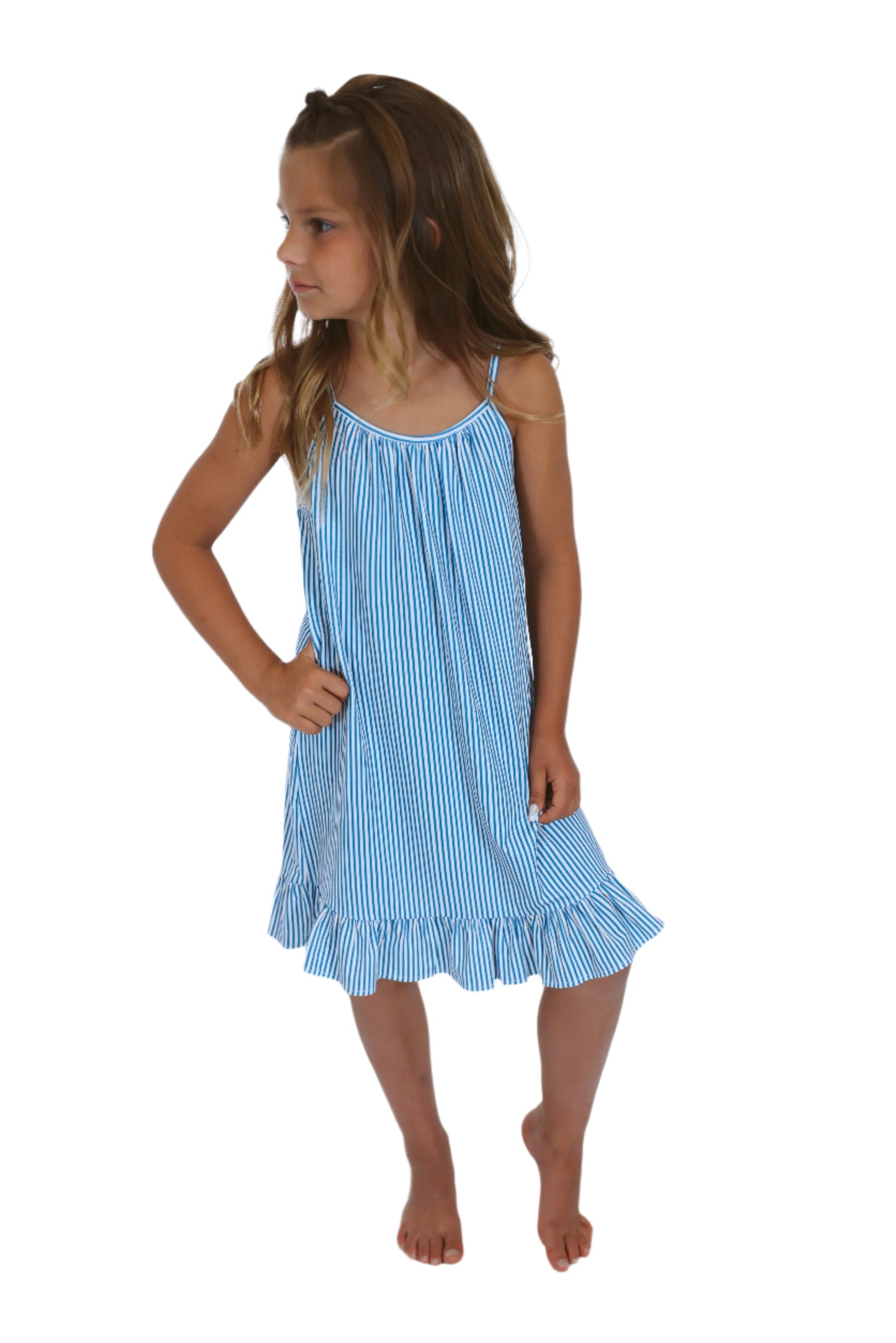 WARNER DRESS BLUE STRIPE