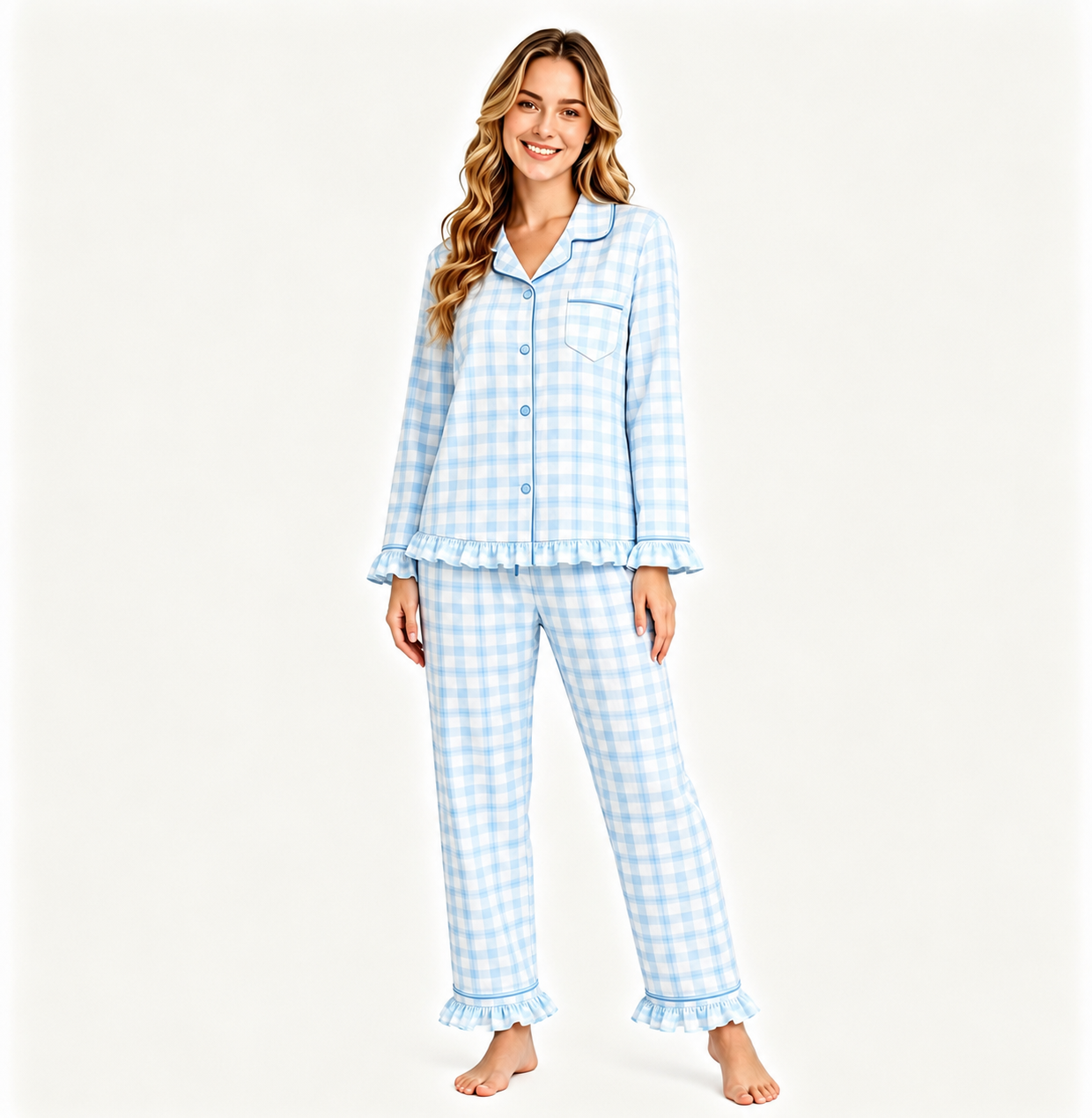 Icy Tartan Holiday Women’s Two Piece Set | PREORDER