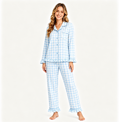 Icy Tartan Holiday Women’s Two Piece Set | PREORDER