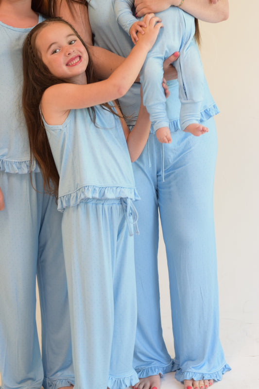 Women’s Blue Dot Two Piece Set