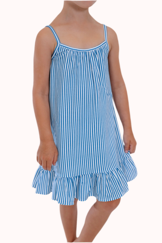 Warner Dress- BLUE STRIPE
