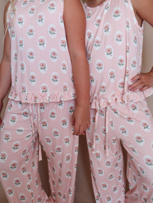 Petal Stripe Girls Two Piece Set
