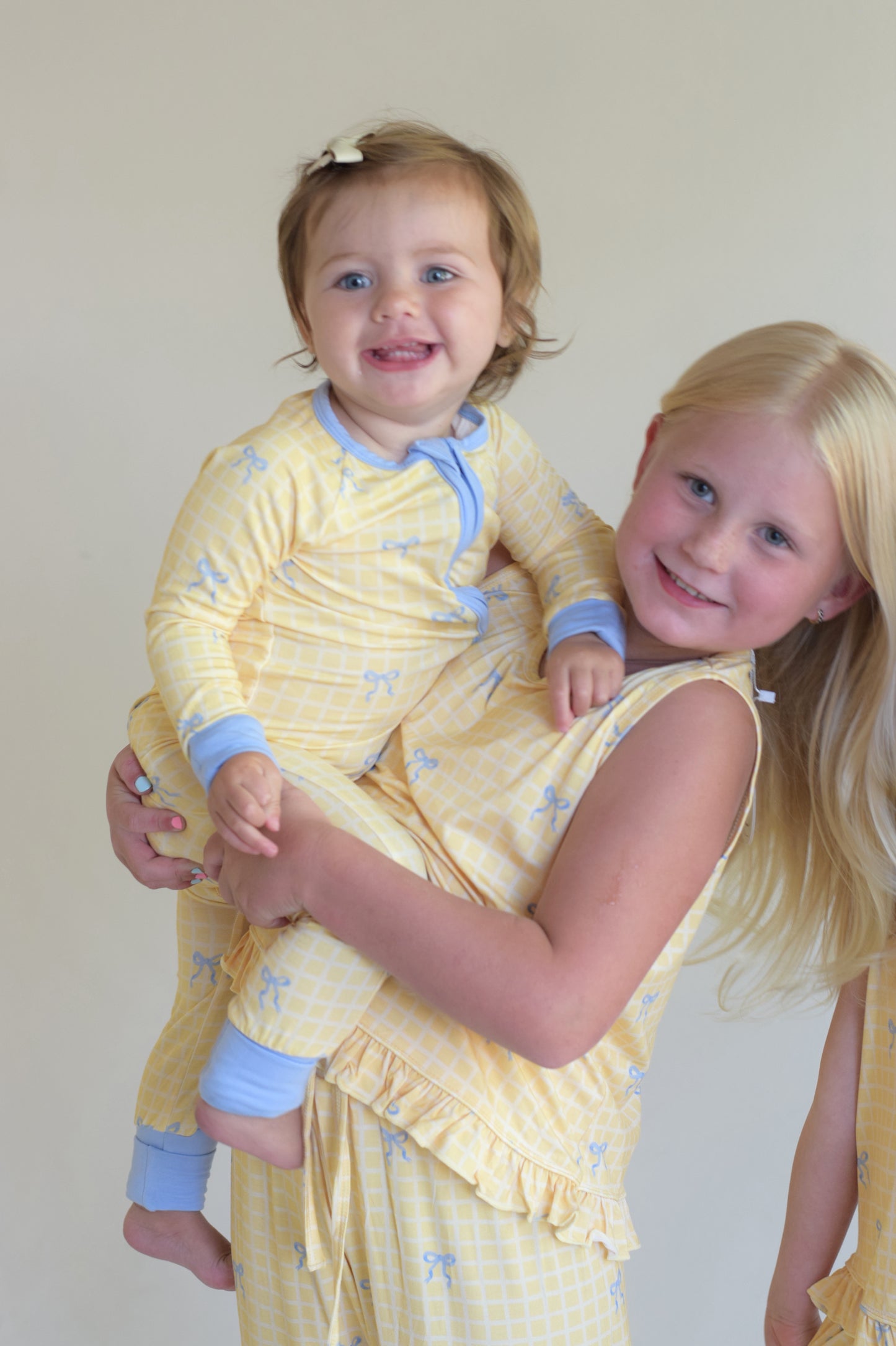 Yellow Bow Baby Onesie