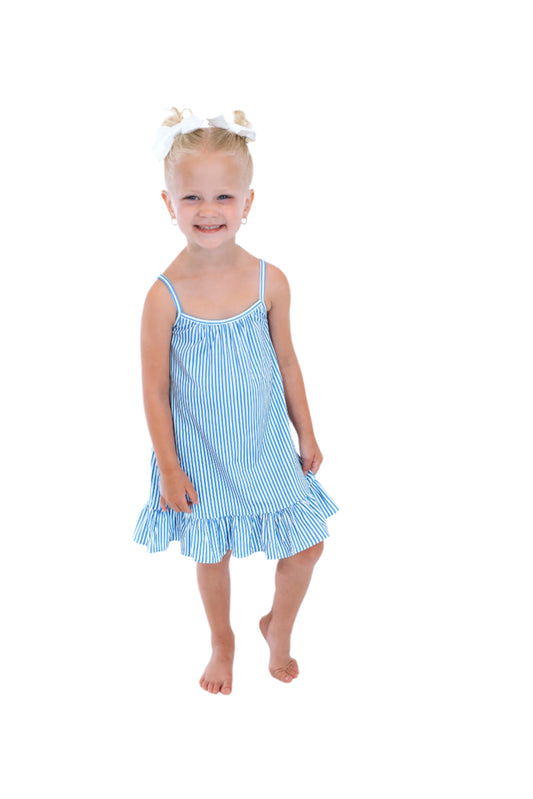 Warner Dress- BLUE STRIPE