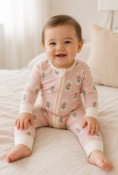 Petal Stripe Onesie