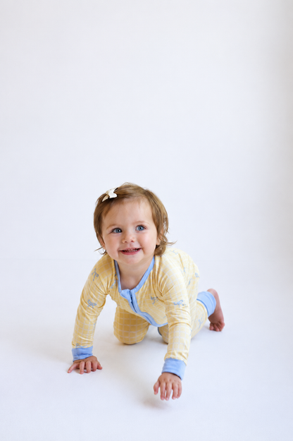 Yellow Bow Baby Onesie