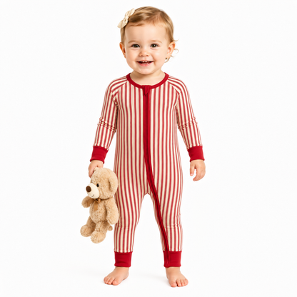 Vintage Holiday Stripe Onesie|PREORDER