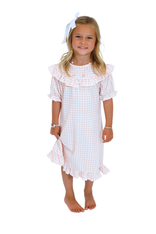Nellie Jo Dress- CLASSIC PINK GINGHAM
